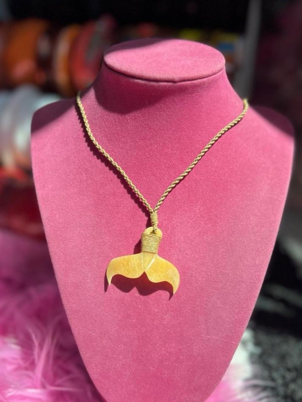 Handcrafted Whale Mermaid Tail Pendant Necklace